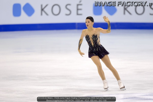 2013-03-02 Milano - World Junior Figure Skating Championships 9400 Samantha Cesario USA
